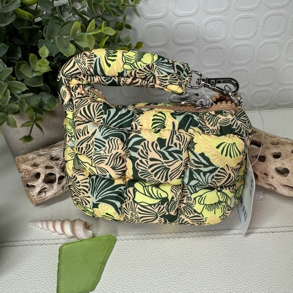 Free People Printed Micro Pouch Dense Floral Yellow - Picture 4 of 8